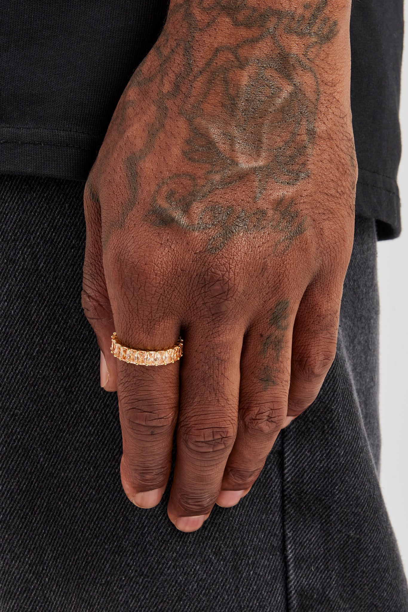 Eisiger Champagner-Tennisring – 5 mm – Gold